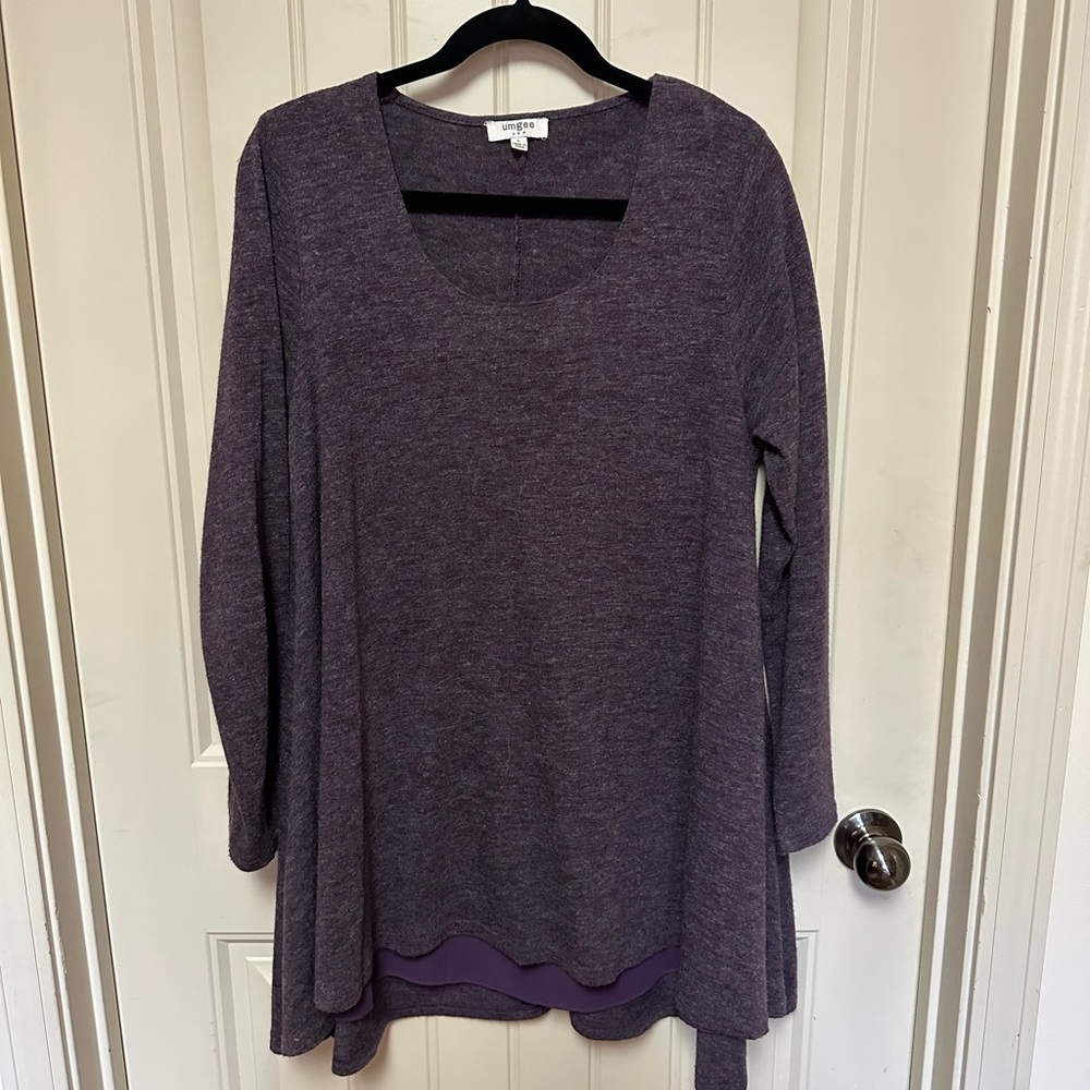 Umgee Dark Purple Tunic, Size L